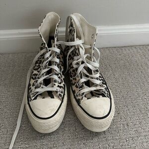 Converse animal print chuck taylor high tops